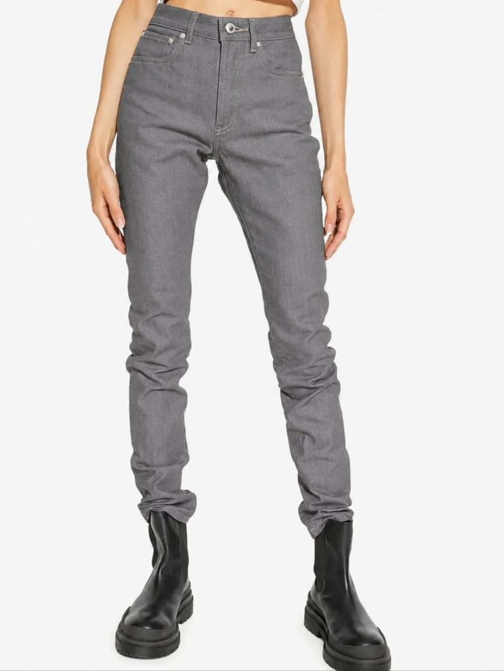 A.P.C. Jean Droit French Denim Mid Rise Straight Leg Jeans Gray‎ Sz 27
